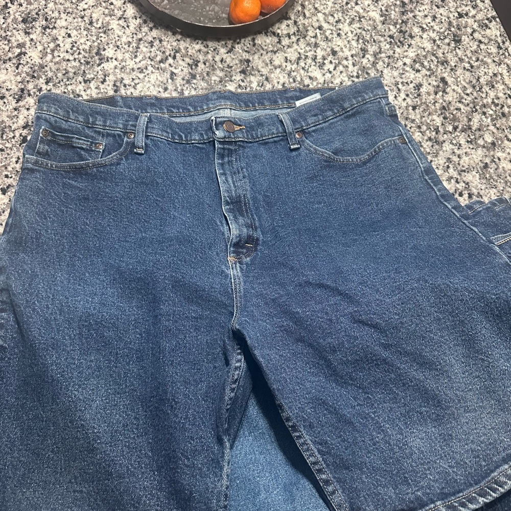 Wrangler Men's Dark Blue Relaxed Denim Shorts. FIVE PAIR of shorts inc